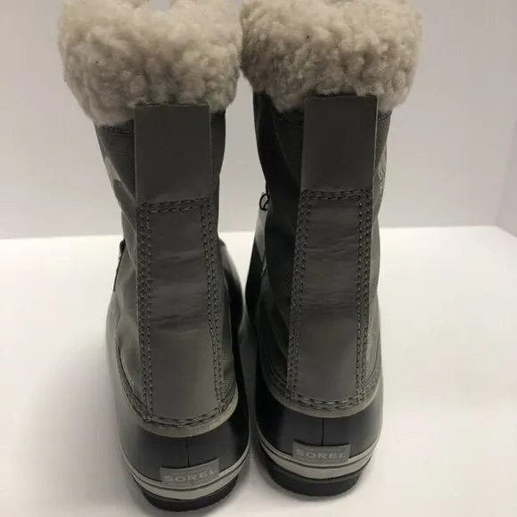 Sorel Big Kids’ Yoot Pac Nylon, Gray Winter Boots, Size 5M