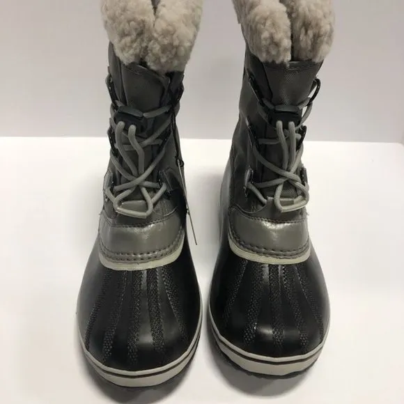 Sorel Big Kids’ Yoot Pac Nylon, Gray Winter Boots, Size 5M