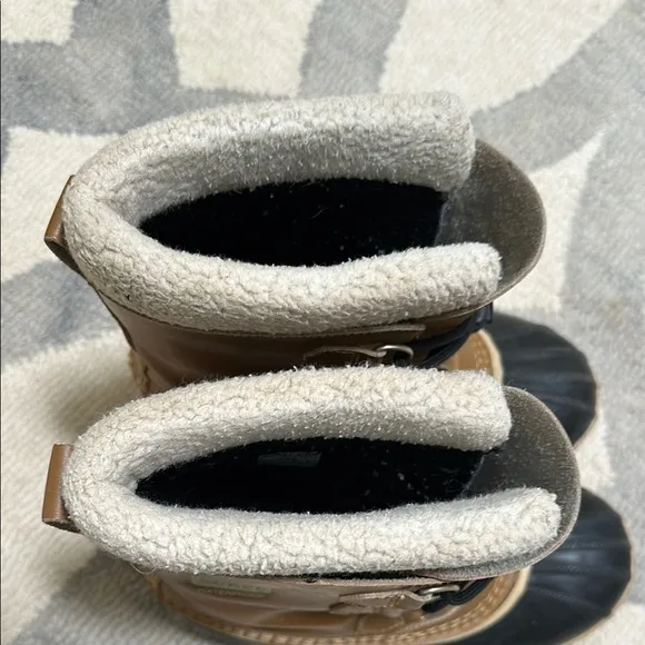 Sorel Brown and Black Rain &amp; Snow Boots Waterproof Design