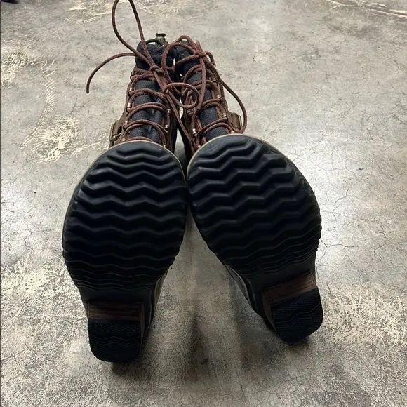 Sorel Brown and Black Winter Boots with Knee-High Design