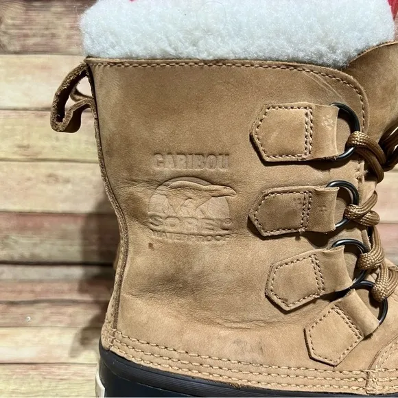 Sorel Brown Leather Caribou Winter Boots