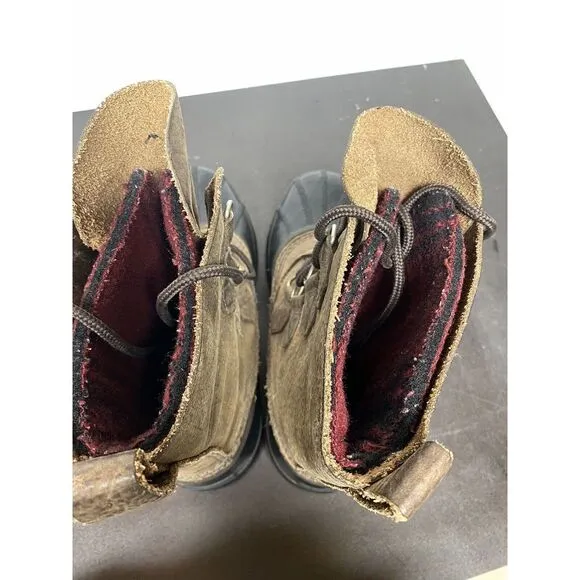 Sorel Caribou Mens Brown And Black Winter Snow Boots Lace up Waterproof Size‎ 7