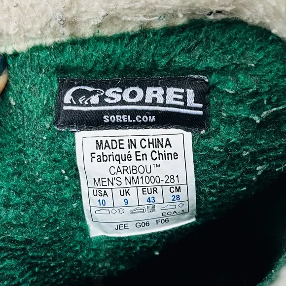 SOREL Caribou Water Proof Winter Boots sz 10