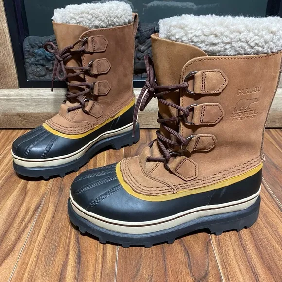Sorel Caribou Waterproof Snow Boots Lace Up Winter Boots