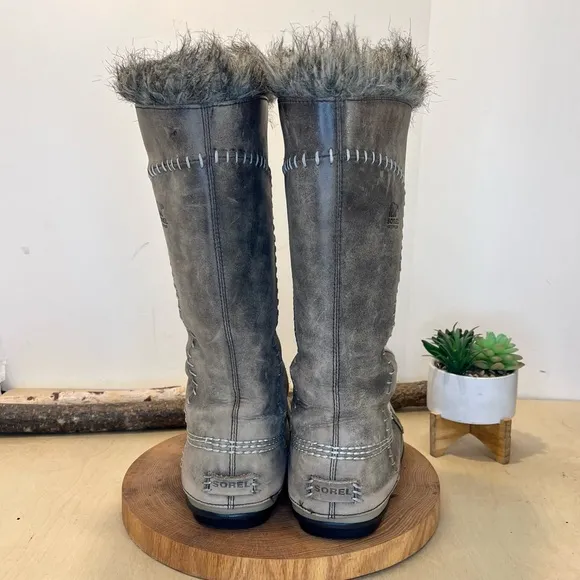 *Sorel | Cate the Great Winter Boots in Taupe/Tan Suede/Leather Size 7