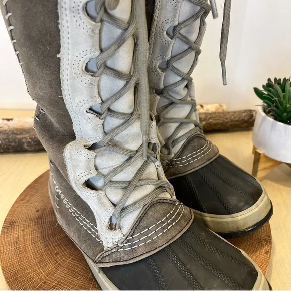 *Sorel | Cate the Great Winter Boots in Taupe/Tan Suede/Leather Size 7