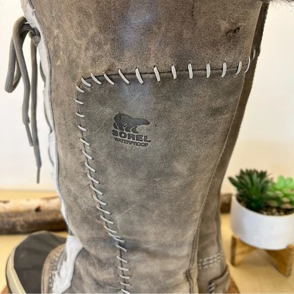 *Sorel | Cate the Great Winter Boots in Taupe/Tan Suede/Leather Size 7