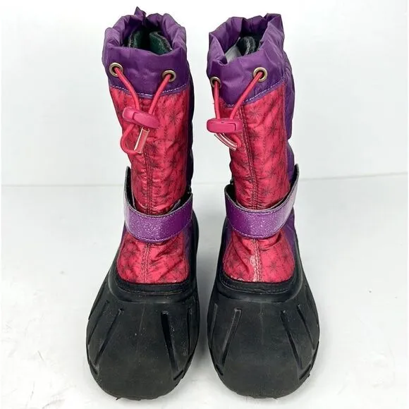 Sorel Disney Anna Frozen 2 Youth Boots Purple Black Girls Youth Size 3 EUC!