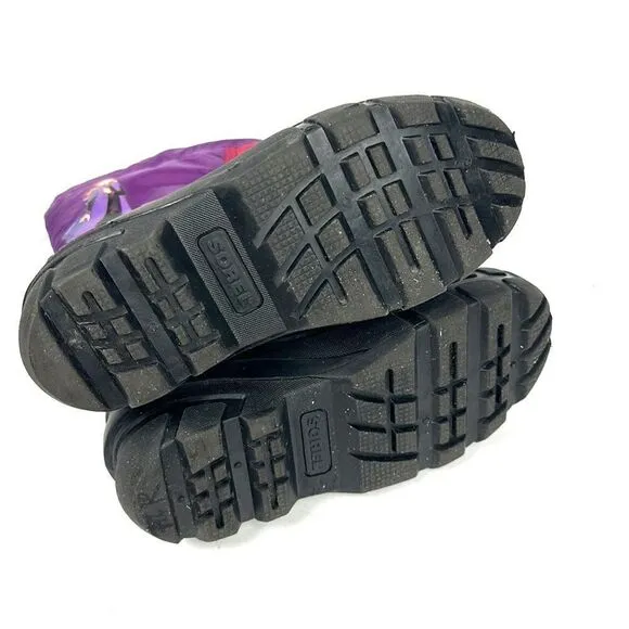 Sorel Disney Anna Frozen 2 Youth Boots Purple Black Girls Youth Size 3 EUC!