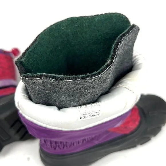 Sorel Disney Anna Frozen 2 Youth Boots Purple Black Girls Youth Size 3 EUC!
