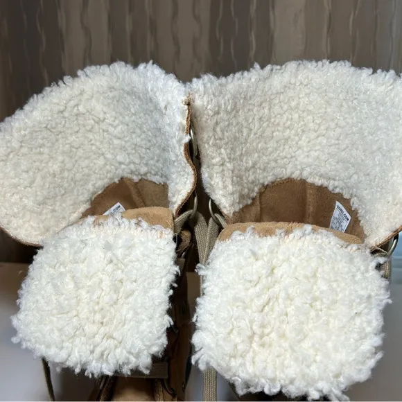 Sorel Emelie Women's 9 Tan Suede Faux Fur Waterproof Tall Winter Boot NL2680-286