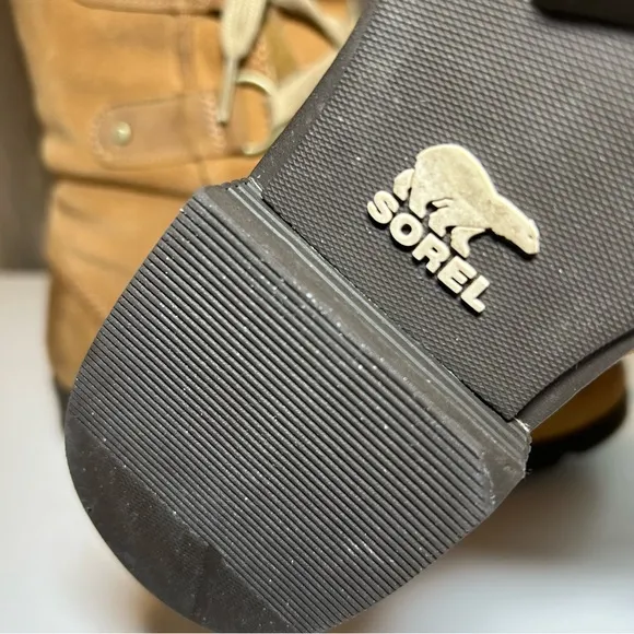 Sorel Emelie Women's 9 Tan Suede Faux Fur Waterproof Tall Winter Boot NL2680-286