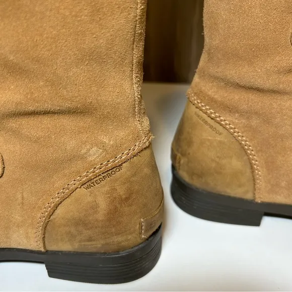 Sorel Emelie Women's 9 Tan Suede Faux Fur Waterproof Tall Winter Boot NL2680-286