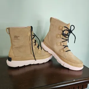 Sorel Explorer II Joan Waterproof Winter Boots, Beige/Pink, Women's 10 M