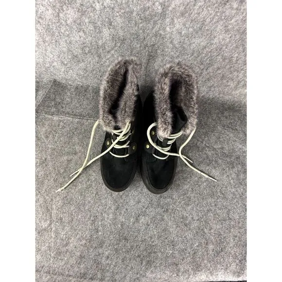 Sorel Explorer Joan‎ All Black Winter Boots Womens 7