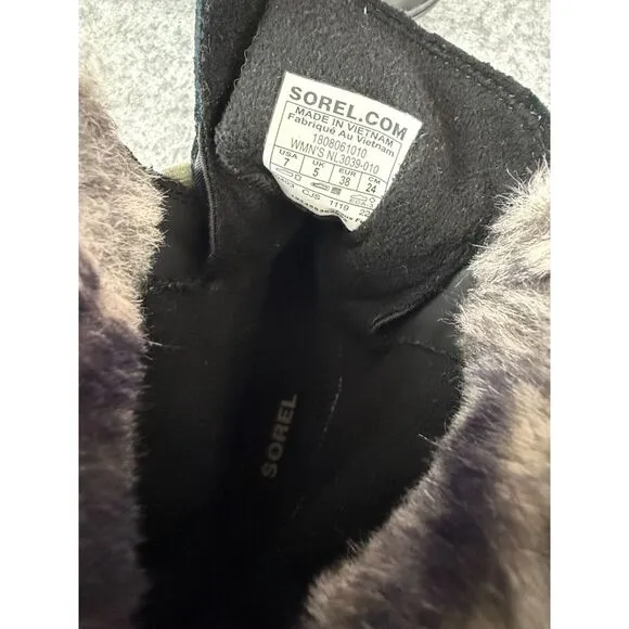 Sorel Explorer Joan‎ All Black Winter Boots Womens 7