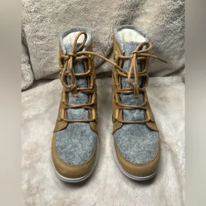 Sorel Explorer Joan Waterproof Winter Boots Tan Women's Size 9