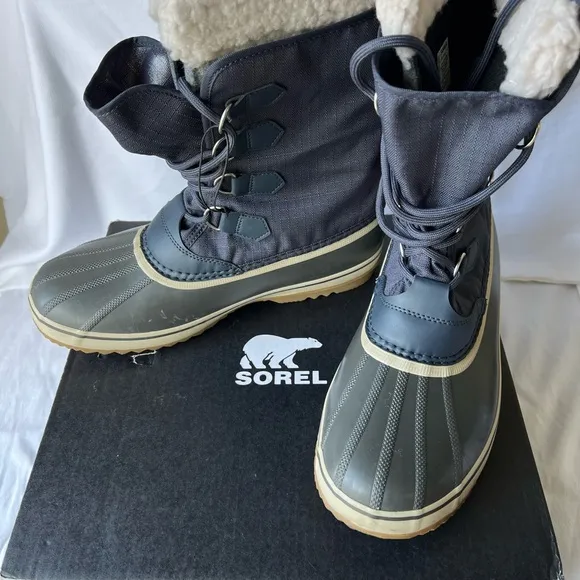 Sorel Gray and Cream Winter Boots