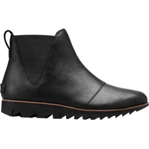 Sorel Harlow Chelsea Ankle Pull On Boots Leather Black Women's Size 7 Gorpcore