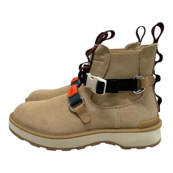 Sorel High Line EQ Tan Suede Waterproof Hiking Outdoor Boots Women’s 8.5