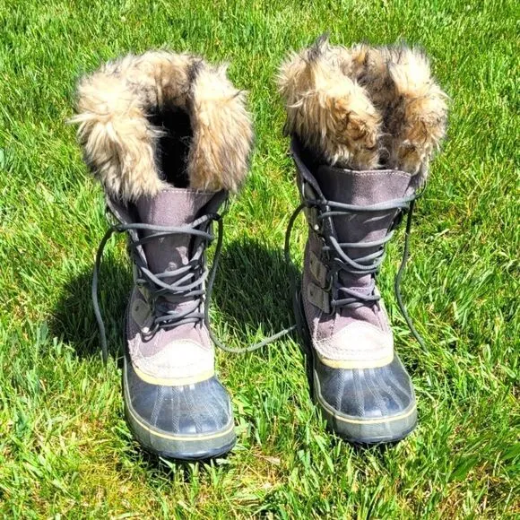 Sorel Joan of Arctic 1540-051 Lace Up Tall Winter Boots Size 9