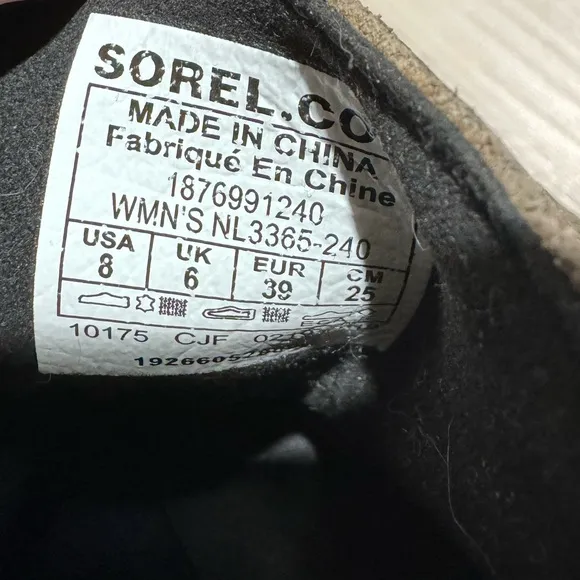 Sorel Joan of Arctic Heeled Boots Tan Size 8