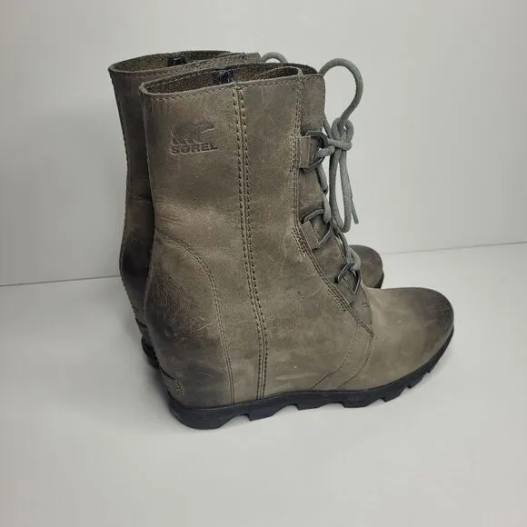 Sorel Joan of Arctic Wedge II winter ombre grunge distressed boots size 10