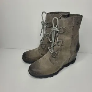 Sorel Joan of Arctic Wedge II winter ombre grunge distressed boots size 10