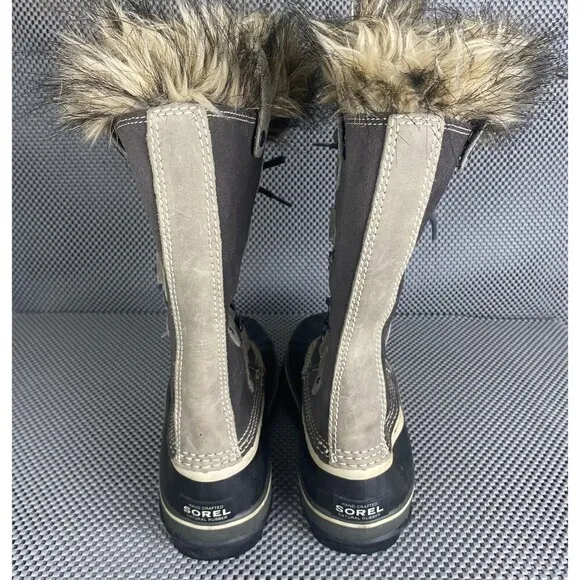 Sorel Joan of Arctic Winter Boots Womens Size 9 Quarry Black Waterproof Outdoors