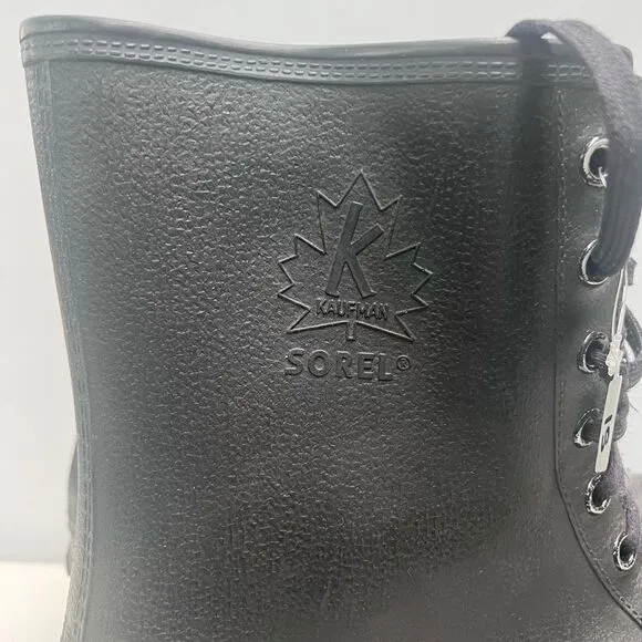 SOREL KAUFMAN Men's Size 12 Black Winter Insulated Rubber Boots