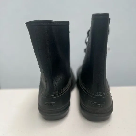 SOREL KAUFMAN Men's Size 12 Black Winter Insulated Rubber Boots