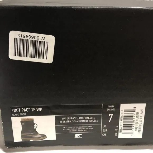 Sorel Kids’ Yoot Pac TP Waterproof Winter Boots, Big Kids’ Size 7 M