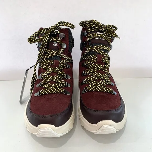 Sorel Kinetic Breakthru Conquest Boots Leather Lace Up Hiking Booties New Cinder