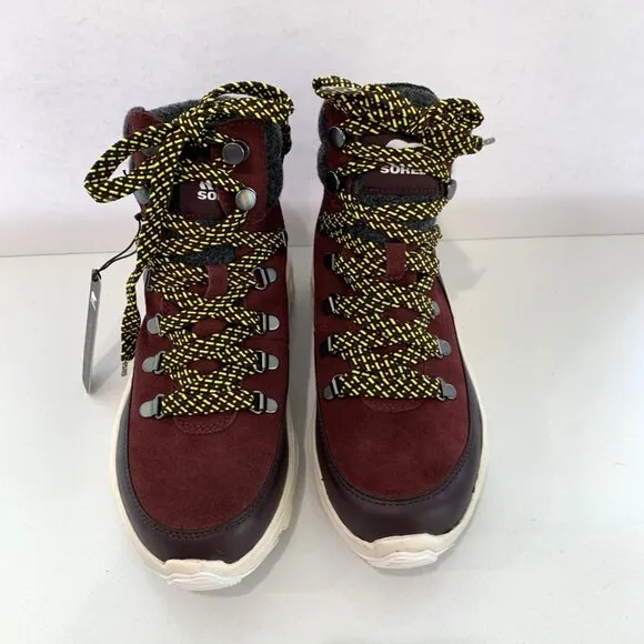 Sorel Kinetic Breakthru Conquest Boots Leather Lace Up Hiking Booties New Cinder