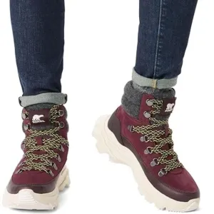 Sorel Kinetic Breakthru Conquest Boots Leather Lace Up Hiking Booties New Cinder