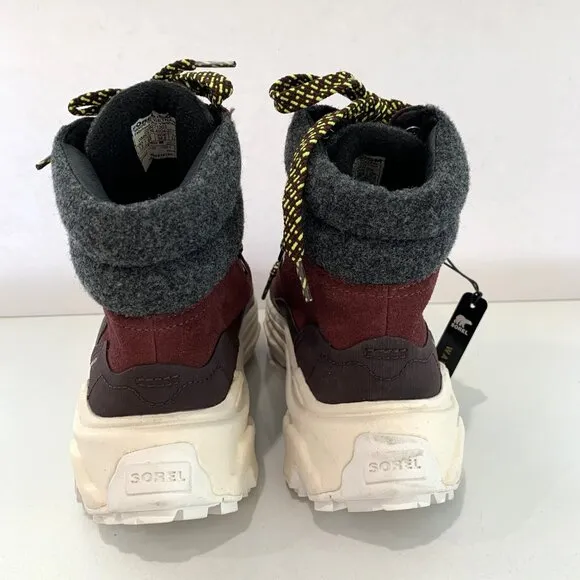 Sorel Kinetic Breakthru Conquest Boots Leather Lace Up Hiking Booties New Cinder