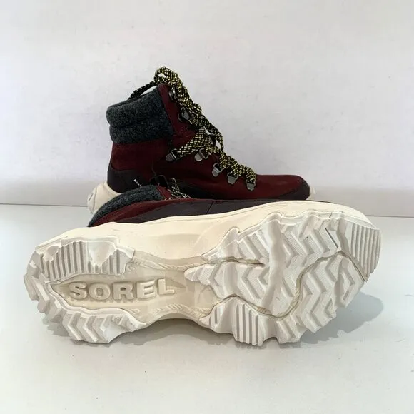 Sorel Kinetic Breakthru Conquest Boots Leather Lace Up Hiking Booties New Cinder