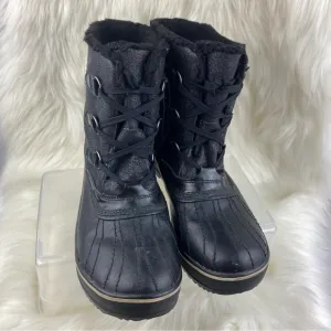 SOREL LACEUP WINTER BOOTS COLOR BLACK SIZE 10 WOMAN