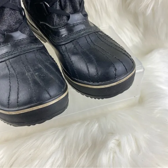 SOREL LACEUP WINTER BOOTS COLOR BLACK SIZE 10 WOMAN