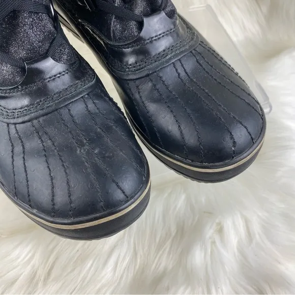 SOREL LACEUP WINTER BOOTS COLOR BLACK SIZE 10 WOMAN