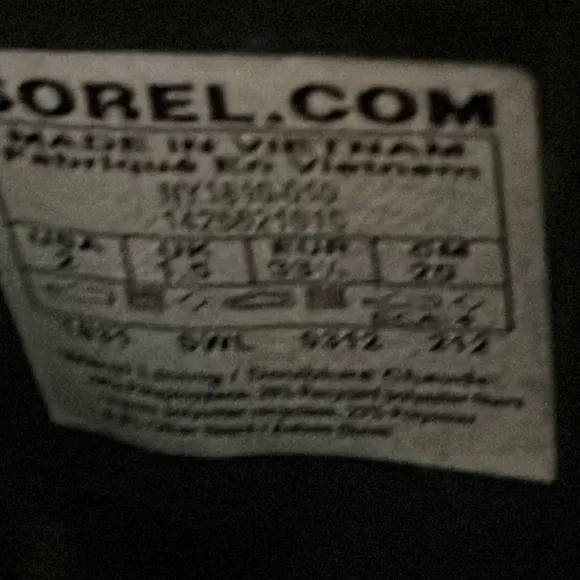 Sorel Lined Winter Boots Sz 2
