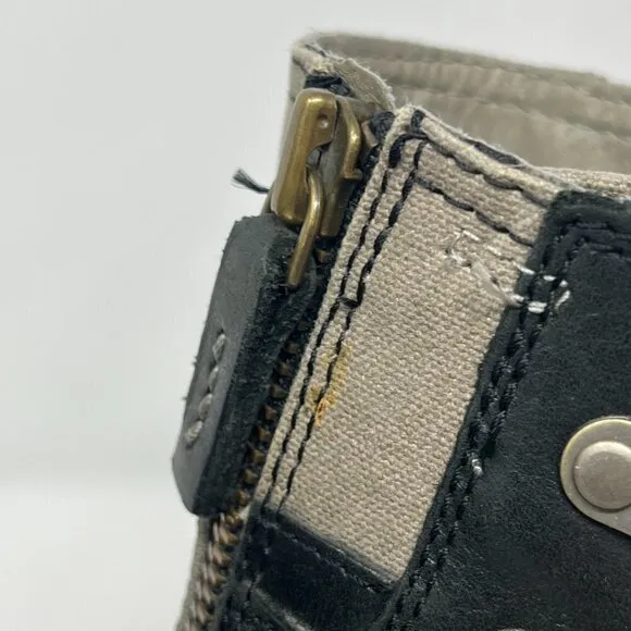 SOREL Major Carly boots black leather taupe 5.5