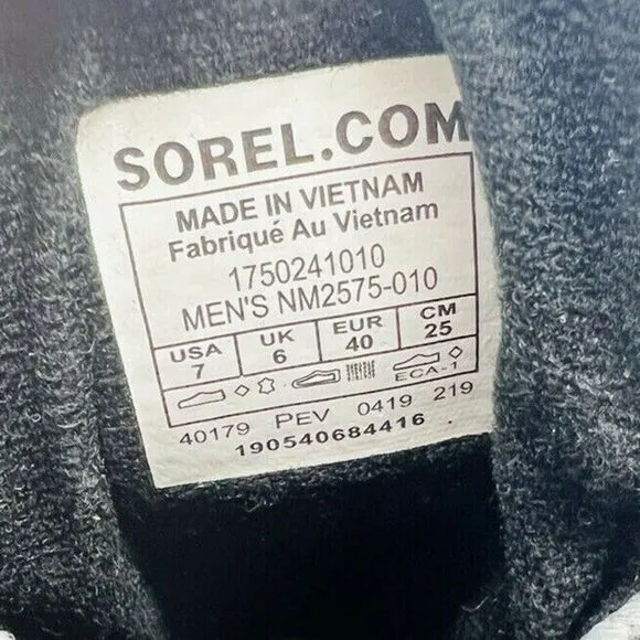 Sorel Men Cheyanne II Waterproof Winter Boots- Black, US 7 / EUR 40