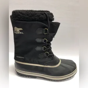 Sorel Men’s 1964 PAC Nylon, Black Waterproof Winter Boots, Size 13M