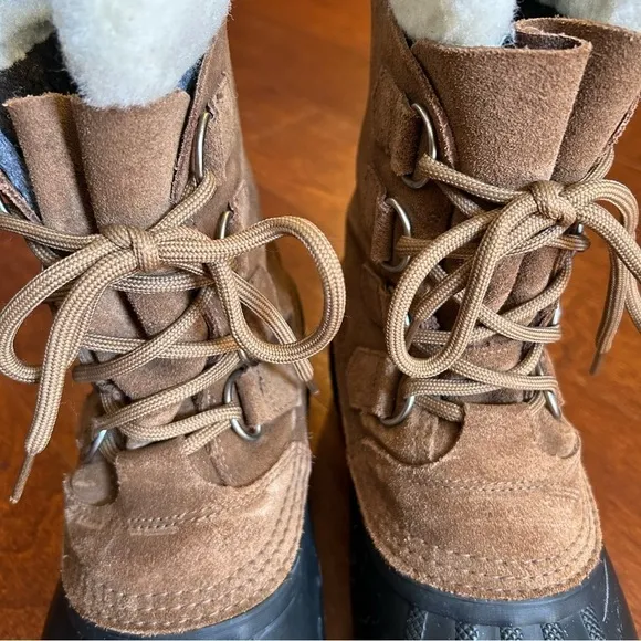 Sorel Men's &quot;Sudbury&quot; Winter Boots, Brown Suede Leather and Black Rubber, Size 7