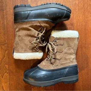 Sorel Men's &quot;Sudbury&quot; Winter Boots, Brown Suede Leather and Black Rubber, Size 7