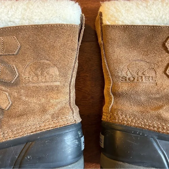 Sorel Men's &quot;Sudbury&quot; Winter Boots, Brown Suede Leather and Black Rubber, Size 7