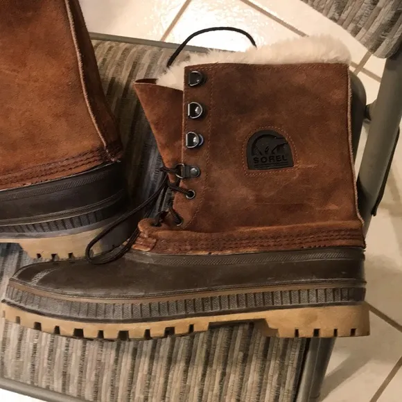 Sorel Men's Brown Winter Boots used conditions 10 size