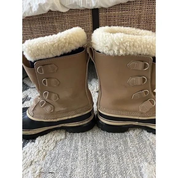 Sorel Men's Caribou Boots Size 10 Made In Canada Kaufman Wool Liners Winter