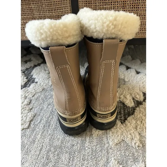 Sorel Men's Caribou Boots Size 10 Made In Canada Kaufman Wool Liners Winter